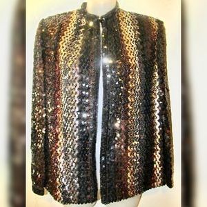 Vintage Harry Acton Evening Sport Sequined Jacket Party Holiday